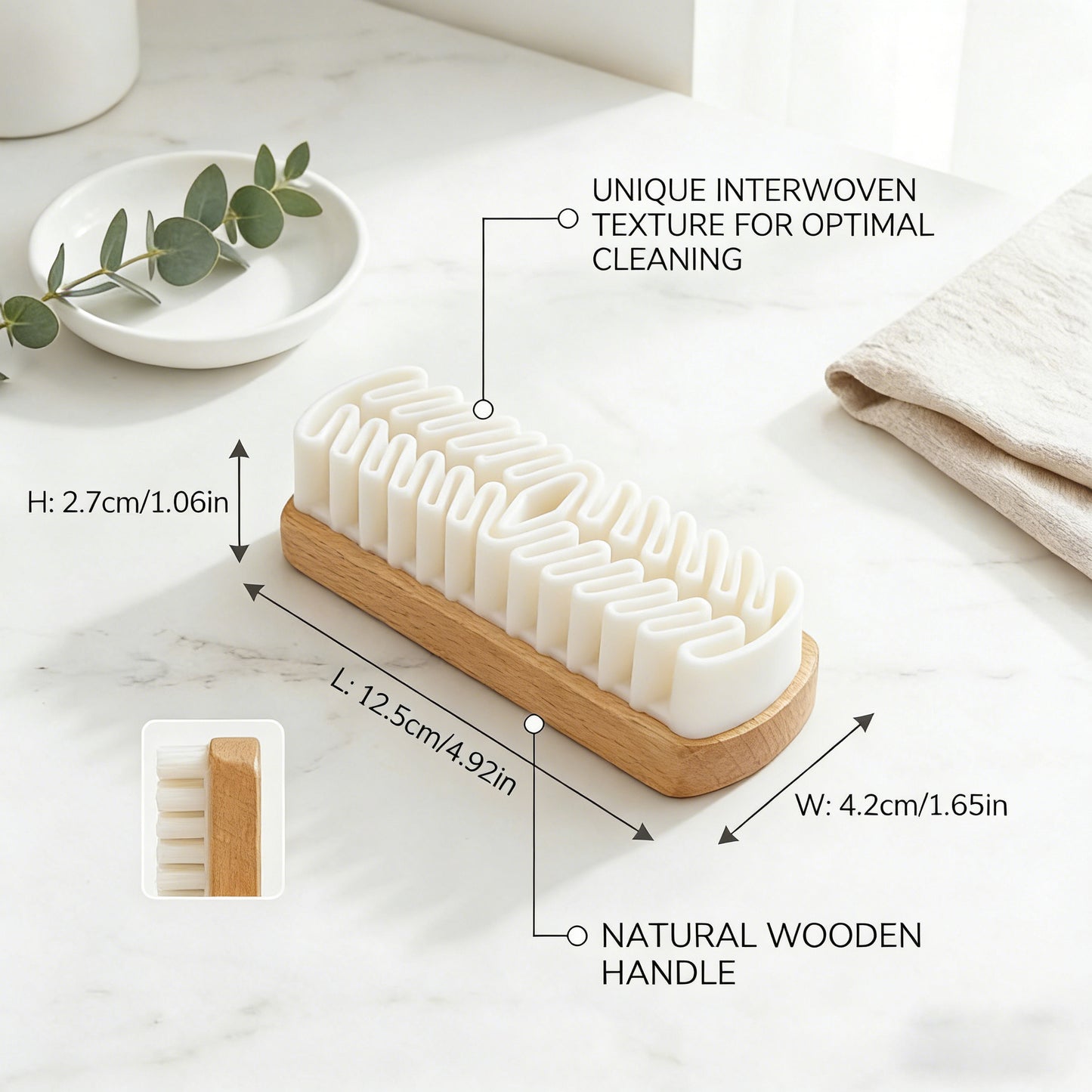 Harozen® Compact and Lightweight Eraser Suede Care Brush
