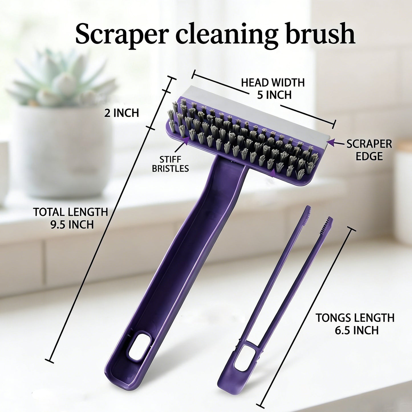 Harozen® Multi-Purpose Cleaning Brush – Stiff Bristle Scrubber