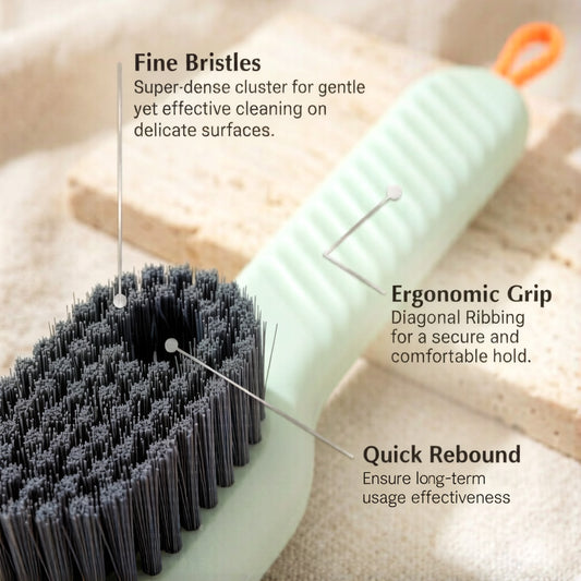 Harozen® 2Pcs Soap Dispensing Shoe Brush – Multi-Purpose Cleaning Tool