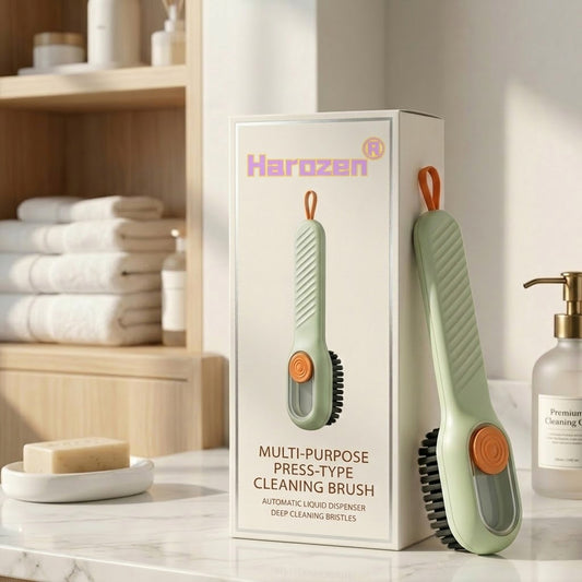 Harozen® 2Pcs Soap Dispensing Shoe Brush – Multi-Purpose Cleaning Tool