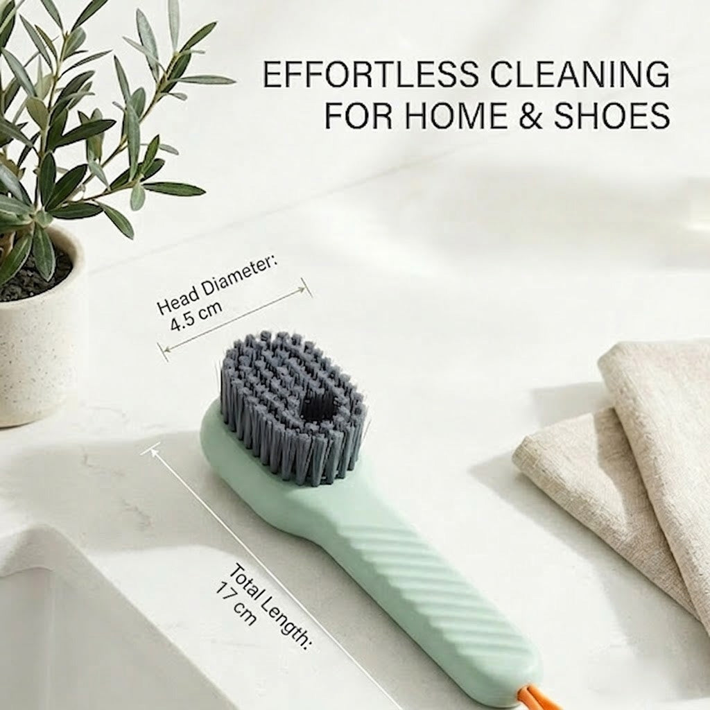 Harozen® 2Pcs Soap Dispensing Shoe Brush – Multi-Purpose Cleaning Tool