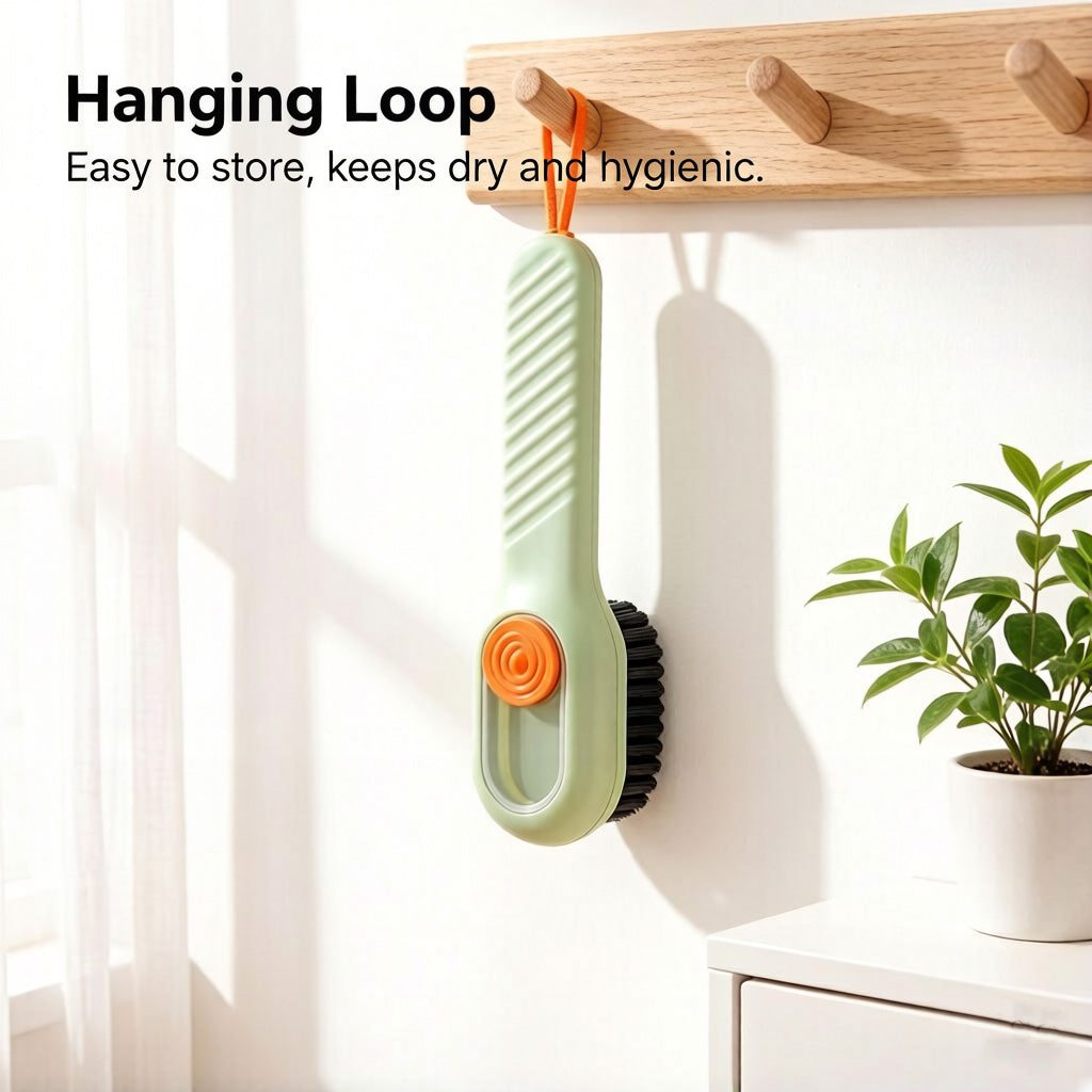 Harozen® 2Pcs Soap Dispensing Shoe Brush – Multi-Purpose Cleaning Tool